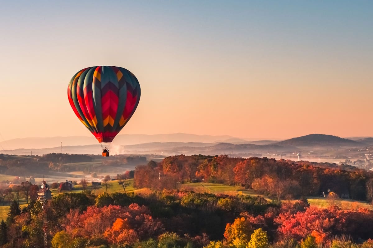 Ballon über Harrisonburg in Virginia