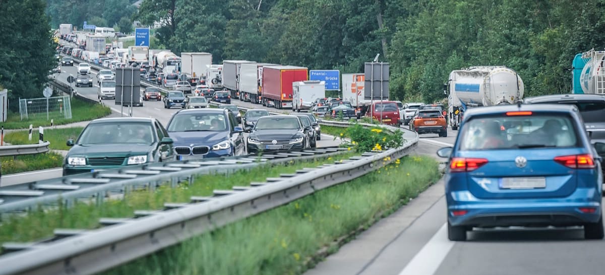 Stau auf der Autobahn